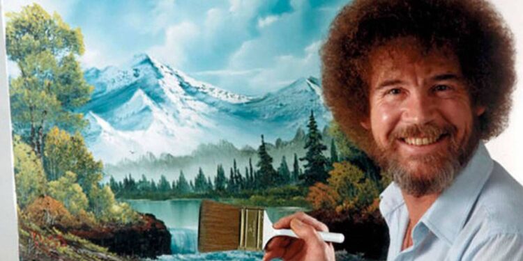 1983'te canlı yayınlanan "Resim Sevinci" programının ilk bölümünde ressam Bob Ross'un yaptığı tablo 9.85 milyon dolara satılıyor.