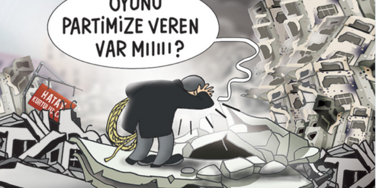 Depremzedeye yardım şartının 'oy'a bağlanmasına tepkiler sürerken Erdoğan'ın kamu vicdanını yaralayan sözleri karikatüristlere malzeme oldu.